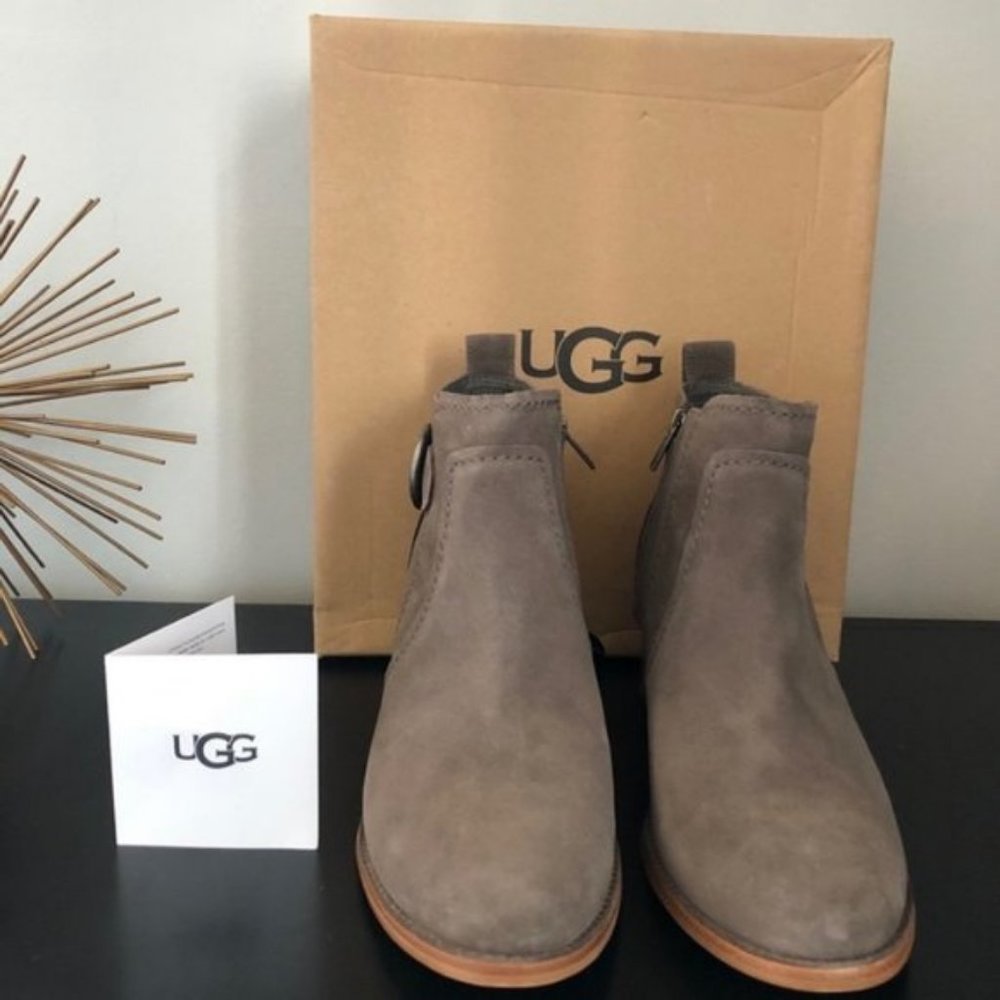 UGG Leahy Suede Ankle Boot, BROWN Size 12, NWT - Picture 10 of 14